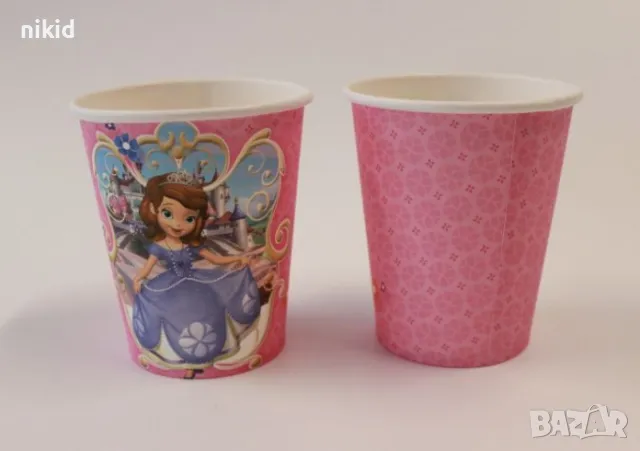  Sophia  SOFIA София принцеса 10 бр картонени чаши парти рожден ден, снимка 2 - Чаши - 18225980