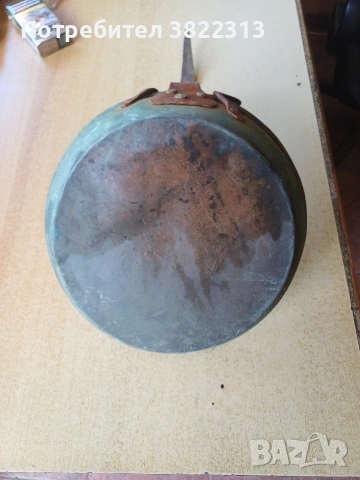 Меден тиган с дръжка ,стар, снимка 5 - Антикварни и старинни предмети - 53765215
