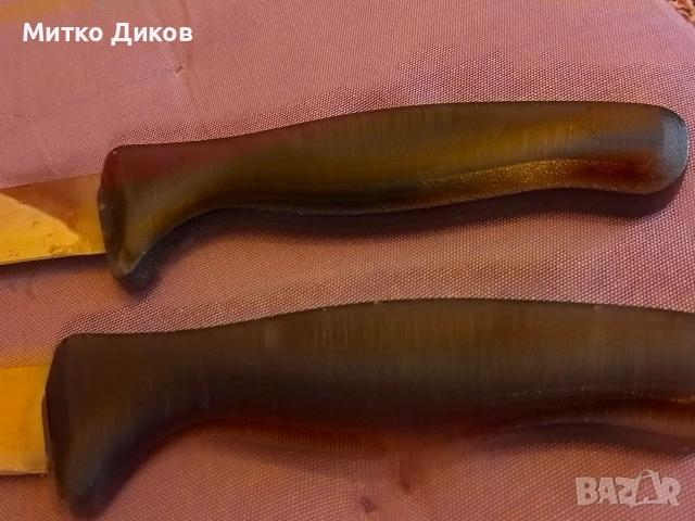 Домакински нож от соца на МЗ Хан Тервел 2 бр. като нови, снимка 5 - Ножове - 53499021