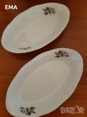 Български стар Порцелан за допълване: Чинии овални и малка
