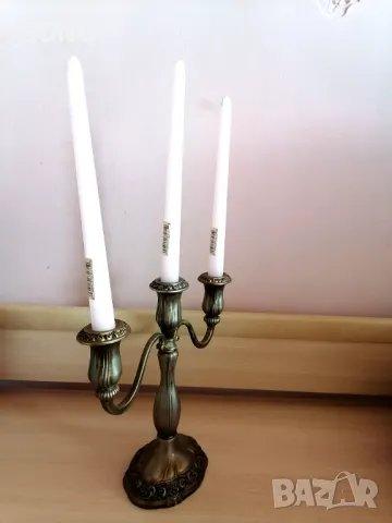 Страхотен Стар Посребрен Свещник, снимка 7 - Други ценни предмети - 49522920