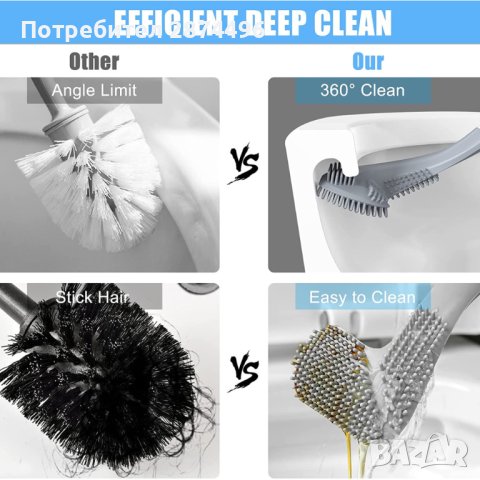 3856 Силиконова четка за тоалетна чиния, снимка 8 - Други стоки за дома - 41704005