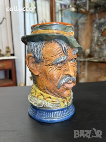 Винтидж италианска халба „Характер“ – S. Orvis. №7908, снимка 2 - Антикварни и старинни предмети - 53664122