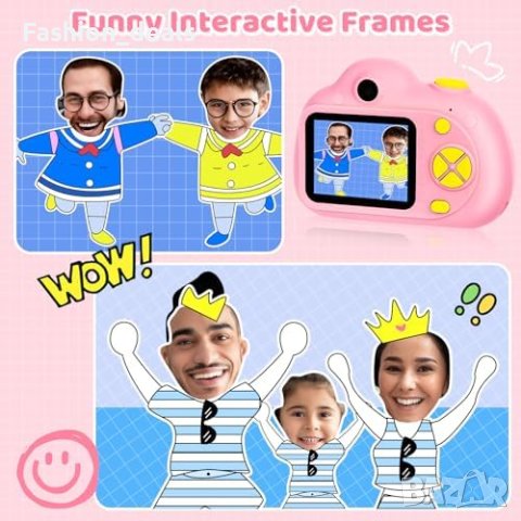 Нова Детска HD Камера 1080P с 32GB SD Момичета Момчета 3-12г Фотоапарат деца, снимка 3 - Фотоапарати - 42713002