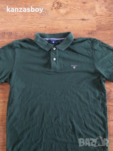 gant polo shirt - страхотна мъжка тениска Л размер, снимка 5 - Тениски - 40486343
