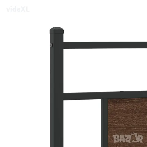 vidaXL Рамка за легло без матрак кафяв дъб 80x200 см инженерно дърво, снимка 9 - Спални и легла - 56147483