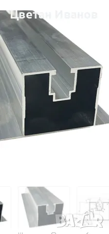 Алуминиев профил за фотоволтаици соларни панели – едноканален