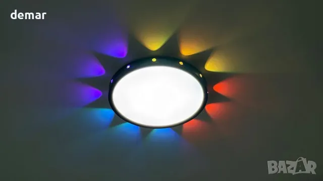 Смарт LED таванна лампа RGB с промяна на цветовете, 24W, 30 см, управление с Alexa/Google, снимка 7 - Смарт домашни устройства (Smart Home) - 55849760