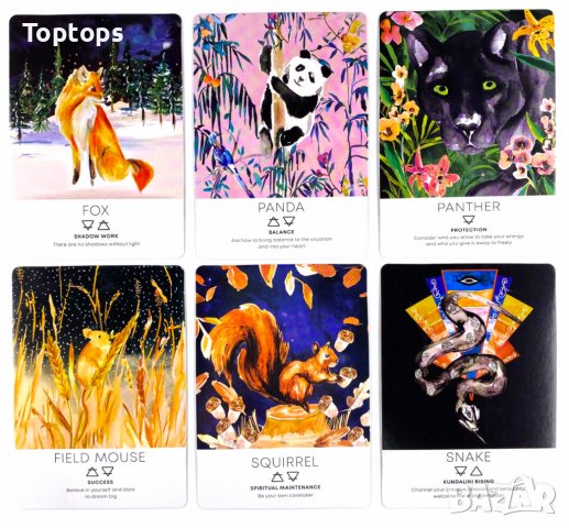 Оракул карти с животни: Divine Animals Oracle & Spirit Animal Wisdom & Whispers of the Ocean, снимка 4 - Карти за игра - 42292933