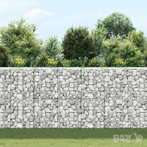 vidaXL Габиони повдигнати лехи, 3 бр, 30x30x100 см, желязо, снимка 2 - Саксии и кашпи - 56146229