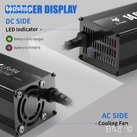 Чисто ново смарт зарядно устройство E-FAST 12V 20A за LiFePO4 литиеви акумулатори  , снимка 5 - Аксесоари и консумативи - 55753860