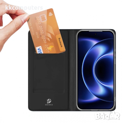 DUX DUCIS Skin Pro Кожен Калъф за Xiaomi 17 Ultra 5G - Слот за карта, Стойка, 2 цвята, снимка 5 - Калъфи, кейсове - 53727481