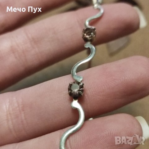 Сребърна полутвърда гривна (245), снимка 4 - Гривни - 44424032