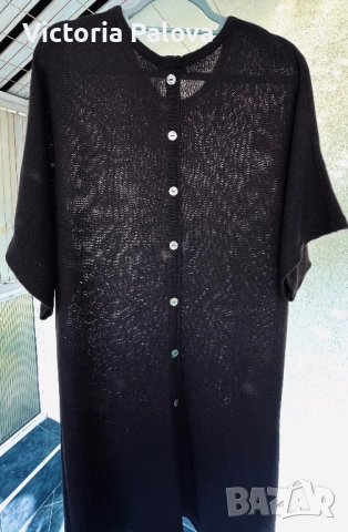 Бутикова рокля шоколад от фин кашмир JUTTA уникален модел, снимка 16 - Рокли - 52158718