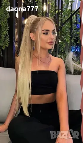 Луксозна 66.04 см права конска опашка за жени, снимка 4 - Аксесоари за коса - 49460322