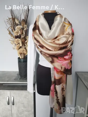 Дамски шалове от коприна, снимка 11 - Шалове - 49840377