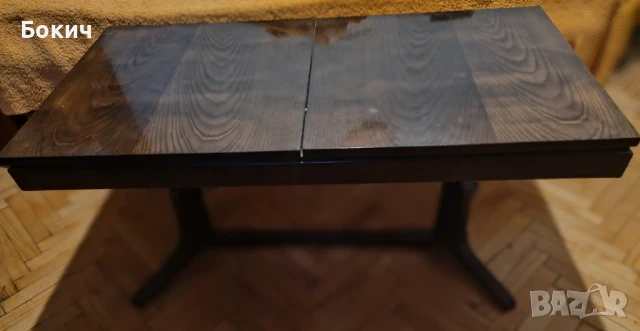 Използвана холна маса 120х60х55 см, разтегателна, цвят венге, лак, снимка 2 - Други стоки за дома - 51111984