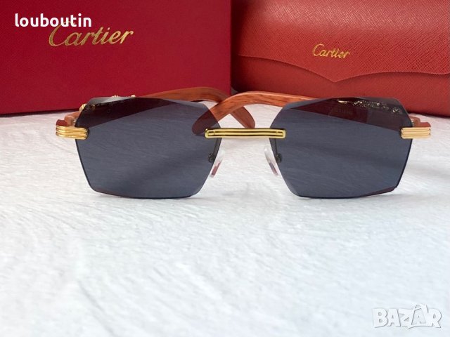 Cartier висок клас слънчеви очила Мъжки Дамски слънчеви с дървени дръжки, снимка 8 - Слънчеви и диоптрични очила - 41976052
