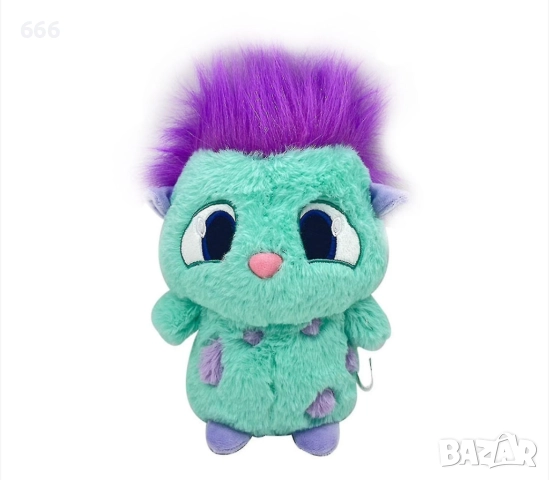 Плюшена играчка, longziming, зелено/лилаво
