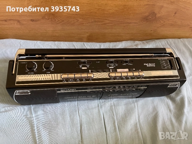 Sharp радиокасетофон отличен, снимка 3 - Радиокасетофони, транзистори - 52385343