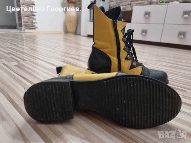 Дамски боти от естествена кожа