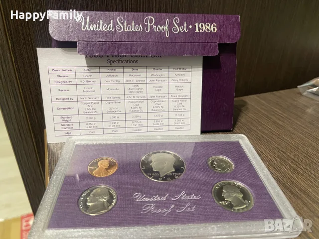 САЩ USA нов Прууф сет Proof Set 1986 година