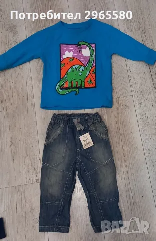 лот за момче/ ръст 80 см / яке-парка H&M, екип, блузка Next, нов дънков панталон George, снимка 11 - Бебешки якета и елеци - 56062084