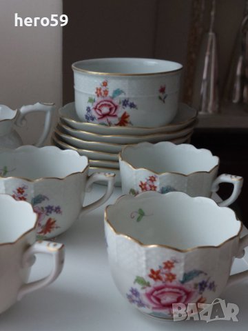 Порцеланов сервиз за кафе фирма Херенд''Herend Queen Victoria Porcelain Coffee'', снимка 3 - Сервизи - 41386690