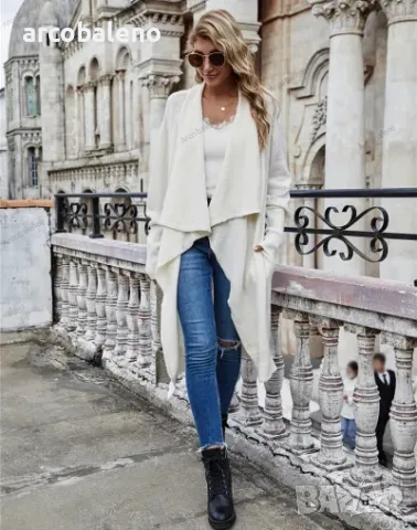 Дамска дълга, персонализирана и стилна плетена жилетка OL Tongle, 8цвята , снимка 6 - Жилетки - 41975648