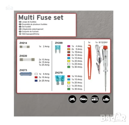 КОМПЛЕКТ БУШОНИ + ЩИПКА И ФАЗОМЕР 28 ЧАСТИ , снимка 3 - Аксесоари и консумативи - 39929530