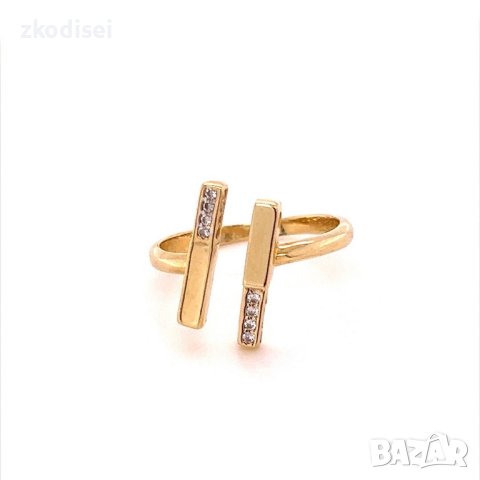 Златен дамски пръстен 2,43гр. размер:58 14кр. проба:585 модел:17807-6