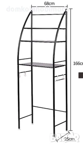 Поставка за над тоалетна или пералня Метална, 3 нива 166x65x25см, снимка 8 - Други стоки за дома - 47561109