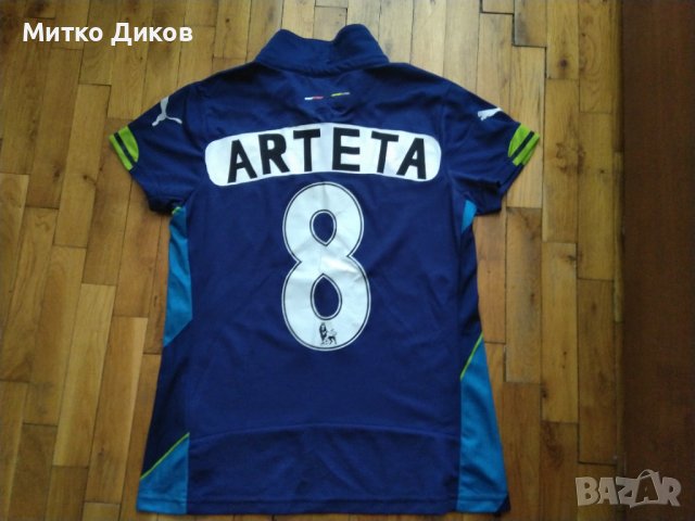 Арсенал Футболна тениска 2014-2015 трети екип маркова на Пума размер реален юноши Л-13-15г №8 Артета, снимка 8 - Футбол - 41713468
