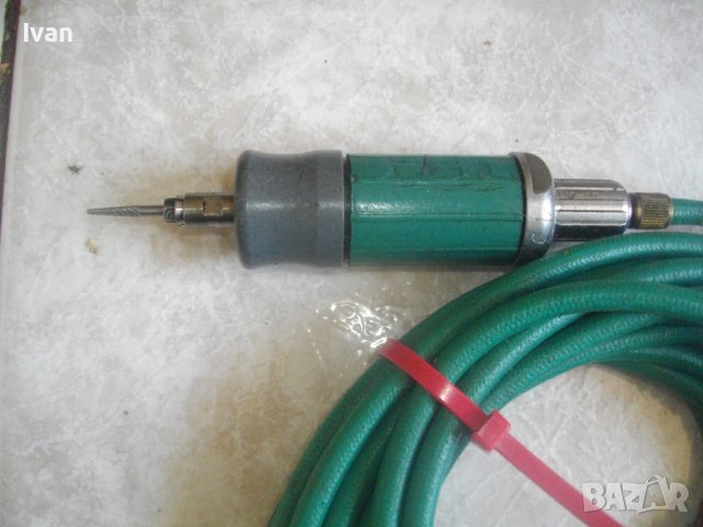 Пневматична Немска Старо Качество-Мини Дрелка-Шлифовалка-С Маркуч и Диамантено Острие-Отлична-6 bar, снимка 9 - Диамантени и режещи инструменти - 41597021
