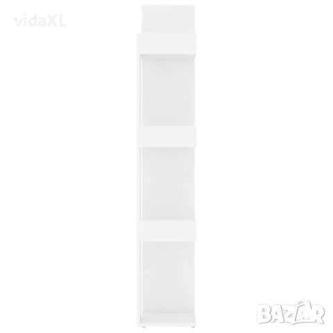 vidaXL Шкаф библиотека, бял, 86x25,5x140 см, инженерно дърво, снимка 5 - Ракли - 56147793
