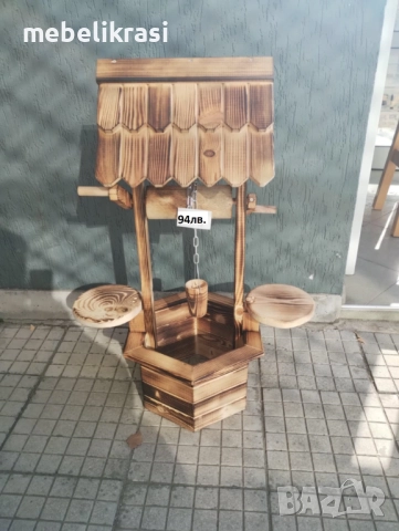 Малък декоративен кладенец с 2 поставки за цветя с височина 80 см.. , снимка 5 - Градински мебели, декорация  - 47902776