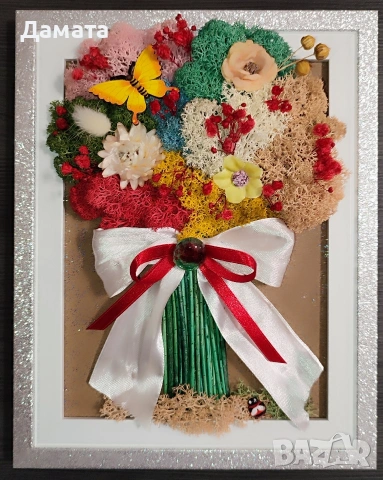 Картини букети/Дървото на живота/моливник и други със скандинавски мъх, снимка 15 - Картини - 39997323