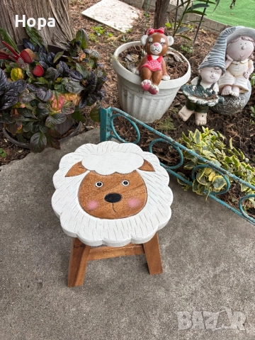 Столче / Табуретка от тиково дърво, снимка 3 - Други - 44077986