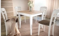 Трапезна маса - дъб сонома + бяло, снимка 1