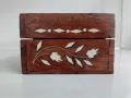 Дървена кутия за бижута , инкрустирана със седеф. , снимка 4