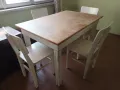 Голяма разтегателна кухненска маса с 5 стола, снимка 1