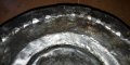 Много стара калайдисана медна чиния, ръчна изработка., снимка 4