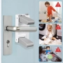 Нови Детски заключалки за дръжки на врати 2 броя, без пробиване, 3M лепенка, снимка 6