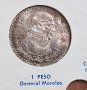 Мексико. Стара серия. Чисто нови.   1965 - 1968   година. 1 песо е сребърна монета., снимка 2