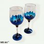 Рисувани чаши за вино , снимка 1 - Чаши - 39249786