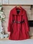 Тъмно червено палто Италия кашмир и вълна , снимка 2