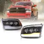 Комплект LED MATRIX фарове с динамични мигачи за Dodge Ram 2009 - 2018, снимка 1