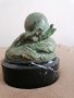 Продавам Бронзова статуетка върху мрамор на Мара Доминиони, снимка 1 - Антикварни и старинни предмети - 41779410