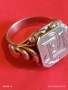 Старинен сребърен пръстен с монограм орнаментиран ювелирна изработка 51827, снимка 10
