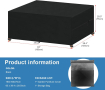 VANSHEIM Водоустойчив калъф за градински мебели, Анти-UV, 160x100x75cm, 170x110x75cm, снимка 4